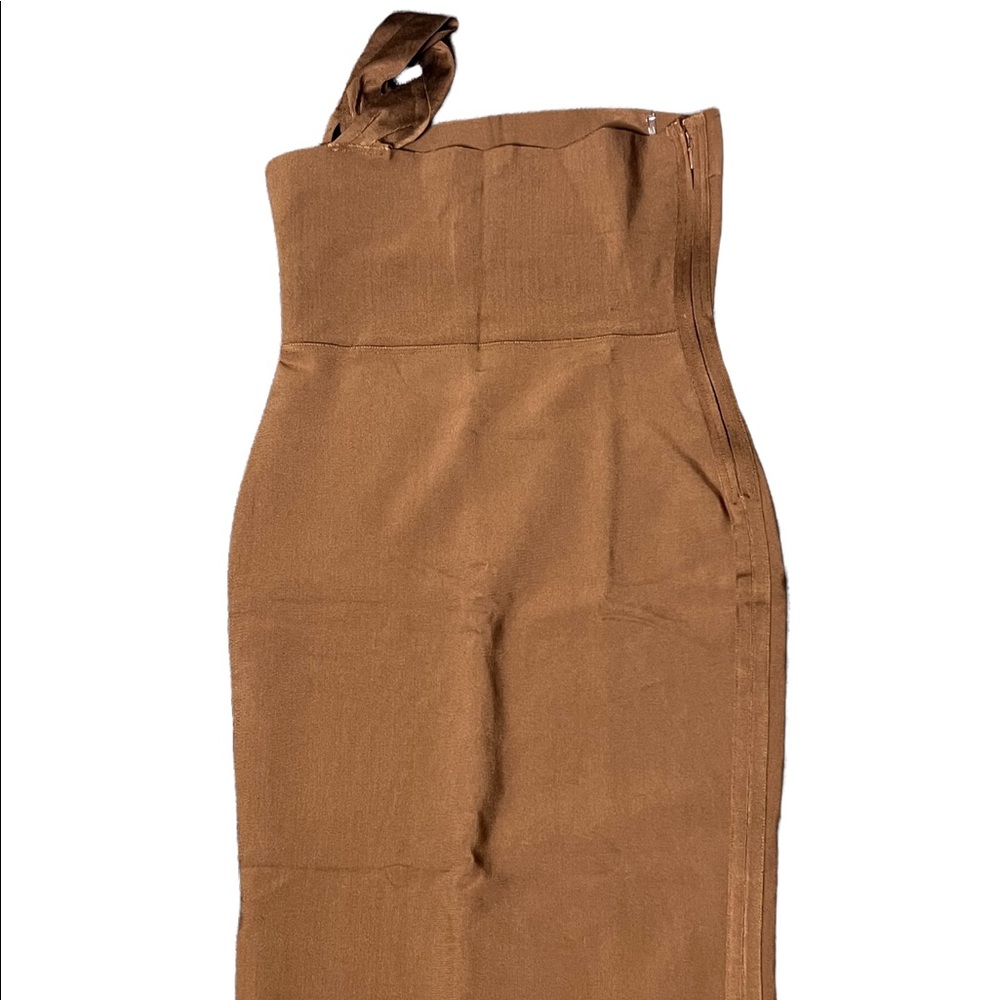 NWOT HOUSE OF CB AINA BROWN BANDAGE DRESS - Picture 10 of 11
